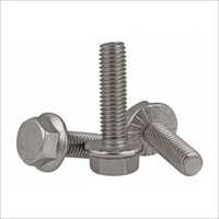 Stainless Steel Hexagonal Flange Bolt - M-4 To M-24 Size, Length 5-1000 Mm, Silver Polished Finish, Industrial Usage