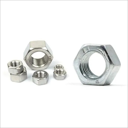 Stainless Steel Hex Nut - Sizes M-2 to M-64 | Silver Finish, Industrial Usage