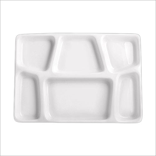 6 Partition White Plastic Plate