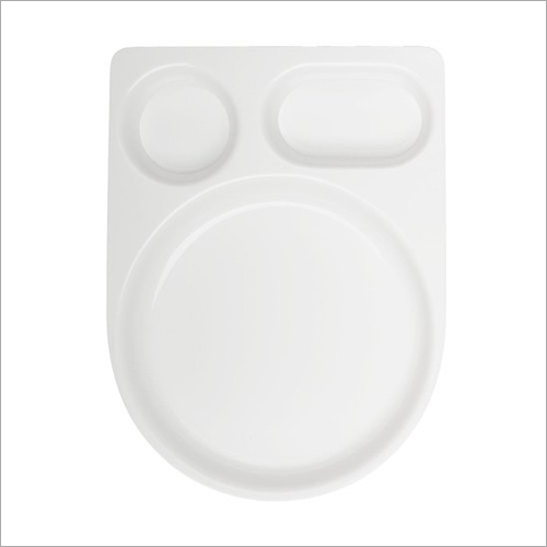 White Partition Dinner Plate