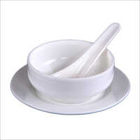 White Soup Plate With Bowl
