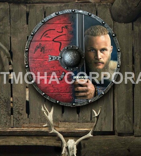 Medieval Shield / Round Shield / Greek Shield / Decorative Shield / Wooden Shield / Armor Shield / Handmade Shield / Decorative Shield MS0307