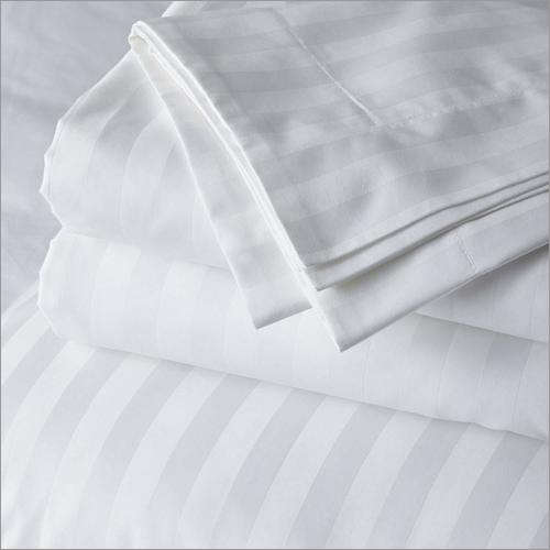 210TC White Stripe Bedsheet