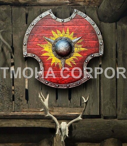 Medieval Shield / Round Shield / Greek Shield / Decorative Shield / Wooden Shield / Armor Shield / Handmade Shield / Decorative Shield MS0310