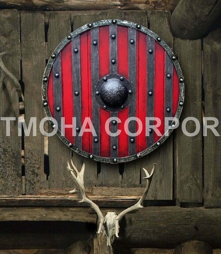 Medieval Shield / Round Shield / Greek Shield / Decorative Shield / Wooden Shield / Armor Shield / Handmade Shield / Decorative Shield MS0312