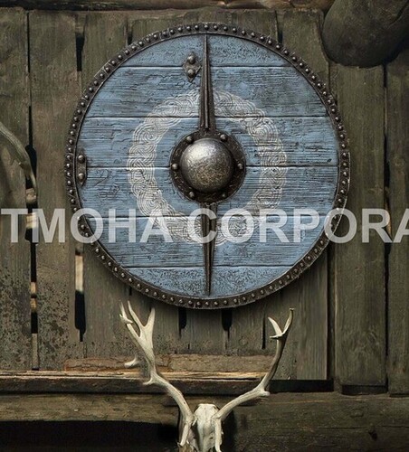 Medieval Shield / Round Shield / Greek Shield / Decorative Shield / Wooden Shield / Armor Shield / Handmade Shield / Decorative Shield MS0316