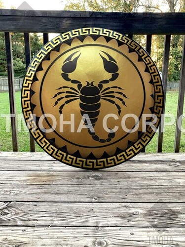 Medieval Shield / Round Shield / Greek Shield / Decorative Shield / Wooden Shield / Armor Shield / Handmade Shield / Decorative Shield MS0320