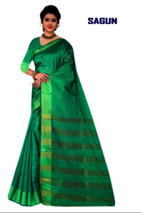 Premium Cotton Saree with Blouse 
