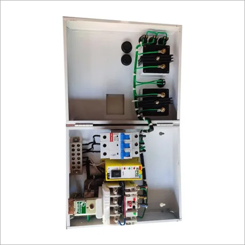 Auto 3Phase Dual Mini Control Panel - Durable Metal Design, 440 Volt Rated Voltage, High-Quality Painted White Finish
