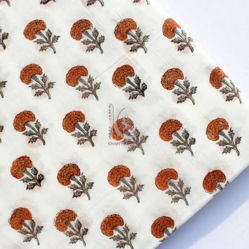 Hand Block Print Cotton Printed Dress Material Fabric