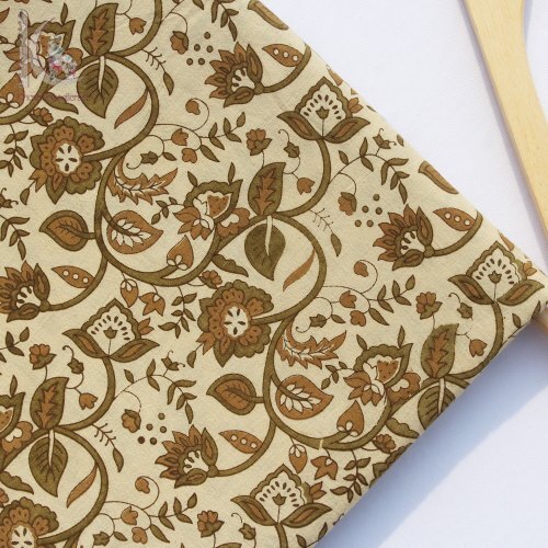 Cotton Voile Hand Block Printed Fabric