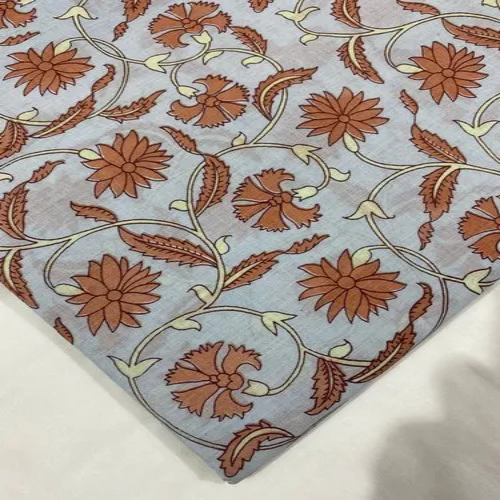 Hand block printed dress material bagru print fabric