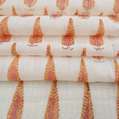 Floral Hand Block Print Fabric