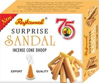 Black Rajkamal  Surprise Sandal Incense Cone Dhoop