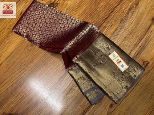 bridal kanjivaram new pasted colour saree