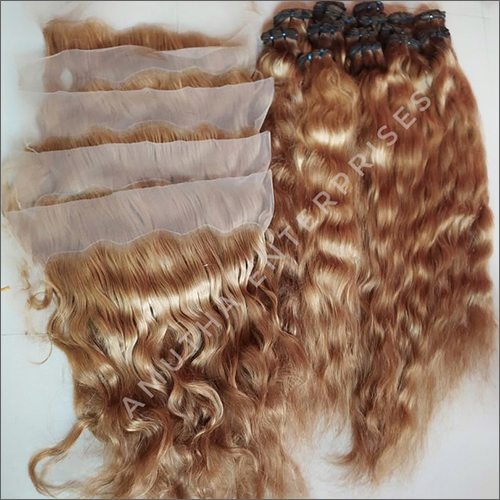 Brown Blonde Weft Hair Closure And Extensions