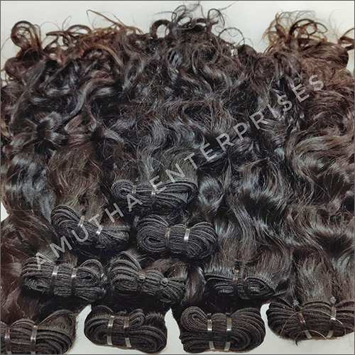 Black Wavy Hair Extensions Length: 14-16 Inch (In)
