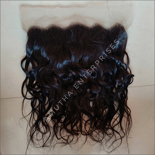 Frontal Virgin Hair Closure - Human Hair, 12 Inch Length, Wavy Style, Black Color | Remy Hair, Bonding Type for Natural Look