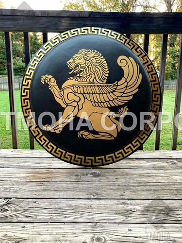 Medieval Shield / Round Shield / Greek Shield / Decorative Shield / Wooden Shield / Armor Shield / Handmade Shield / Decorative Shield MS0325