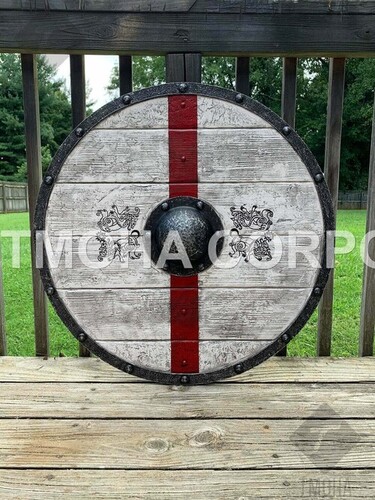 Medieval Shield / Round Shield / Greek Shield / Decorative Shield / Wooden Shield / Armor Shield / Handmade Shield / Decorative Shield MS0327