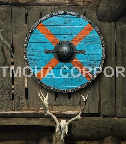 Medieval Shield / Round Shield / Greek Shield / Decorative Shield / Wooden Shield / Armor Shield / Handmade Shield / Decorative Shield MS0329