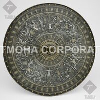 Medieval Shield / Round Shield / Greek Shield / Decorative Shield / Wooden Shield / Armor Shield / Handmade Shield / Decorative Shield MS0335