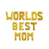 Worlds Best Mom Text Foil Balloons