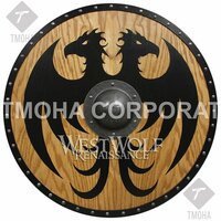 Medieval Shield / Round Shield / Greek Shield / Decorative Shield / Wooden Shield / Armor Shield / Handmade Shield / Decorative Shield MS0356