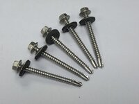 Stainless Steel 410 Grade Hexagonal Head Self Drilling Screws - 4.8x19 To 5.5x120 Mm, Full Threaded With Epdm Washer & Polished Finish, Ideal For Industrial Applications