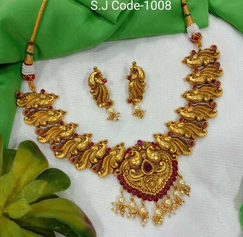 Golden & Pink Temple Jewellery