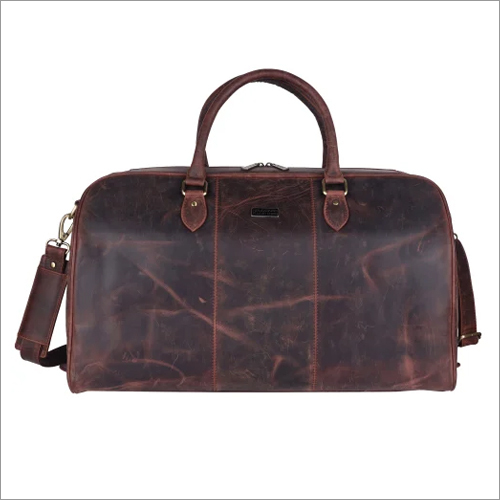 DF802-HTR Genuine Leather Duffle Bag