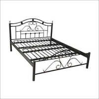 Wrought Iron Beds - Iron Material, 4x3 Feet Dimensions, Black Color | Modern Artwork Design, Stylish Indoor Furniture