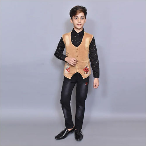 Washable Boys Party Wear Jacket Body Suit