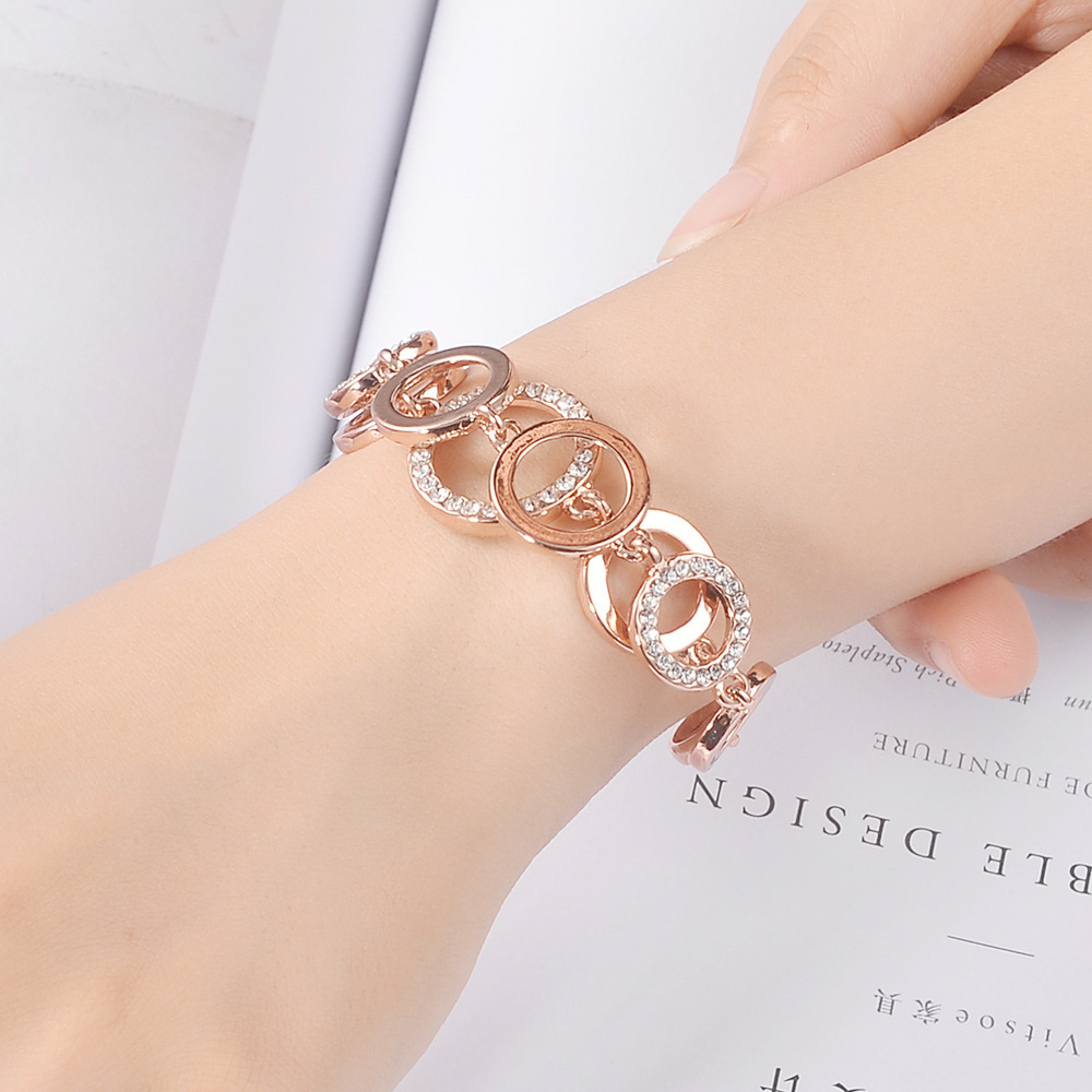 Trendy Rose Gold Plated Crystal Fashion Bracelet
