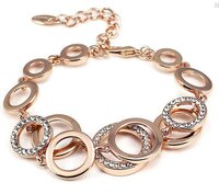 Trendy Rose Gold Plated Crystal Fashion Bracelet