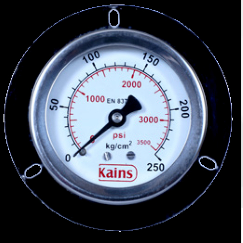 Pressure gauge back panel