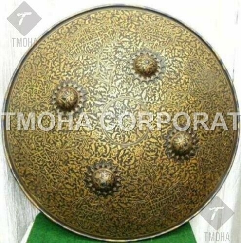 Iron Medieval Shield / Round Shield / Greek Shield / Decorative Shield / Wooden Shield / Armor Shield / Handmade Shield / Decorative Shield Ms0377