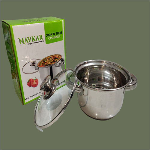 Silver Dutch Oven With Glass Lid