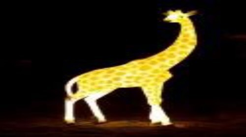 Glowing Giraffe Statue