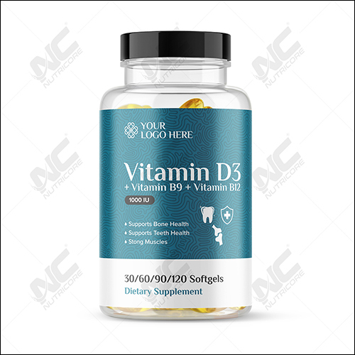 Vitamin D3  B9  B12 Softgel