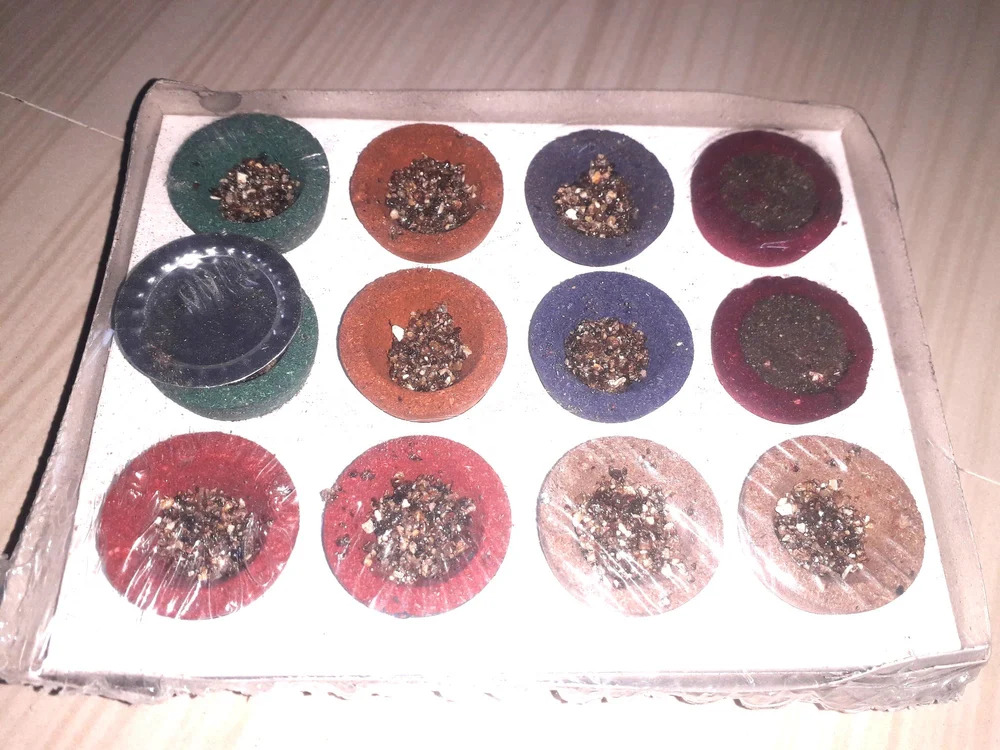 Multicolor Cup Sambrani Dhoop - Color: Black