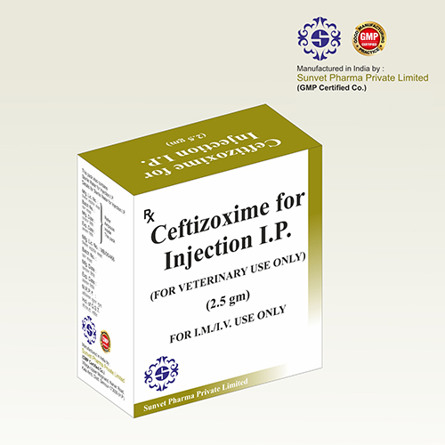 Ceftizoxime Veterinary injection in Third Party Manufacturing By SUNVET PHARMA PVT. LTD.