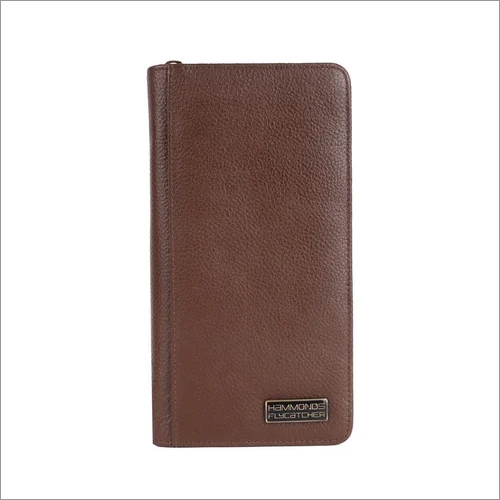 Ph601-mh Leather Passport Holder - Leather, Compact Design, Brown Color | Rfid Blocking Technology, Zipper Closure, Lightweight, Ample Storage