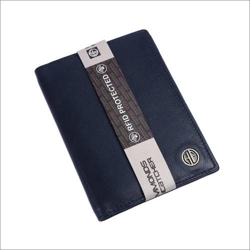PH602BNL Leather Passport Holder - Leather Material, Elegant Design, Blue Color | Multiple Compartments for Cards, Bills, Receipts, and Photos