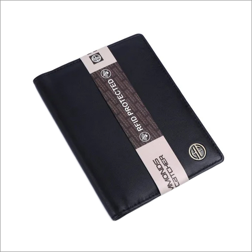 PH602BLK-NP Leather Passport Holder - Genuine Leather, Black Color | Solid Pattern Design for Enhanced Passport Protection and Organization