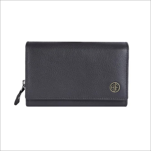 LW5001-GRY Designer Ladies Leather Wallets - Leather, Folded, Gray | Two Main Compartments with Zipper Pocket for Cash Storage
