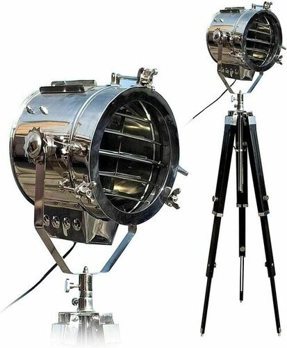 Hollywood Nautical Antique Rusty Vintage Spotlight Tripod Floor Lamp Theater Home Decorative Tripod Search light lamp Home and Office Decor TSP0003