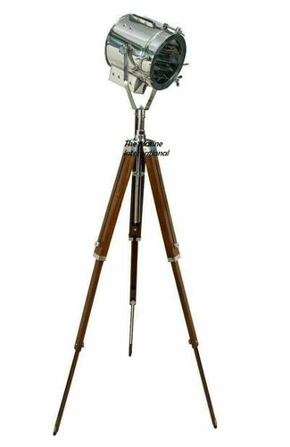 Nautical Adjustable Tripod Floor Lamp: Antique Marine Spotlight Home Decor Light Lamp - UK
