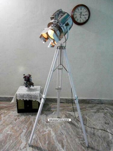 Hollywood Nautical Antique Rusty Vintage Spotlight Tripod Floor Lamp Theater Home Decorative Tripod Search light lamp Home and Office Decor TSP0008