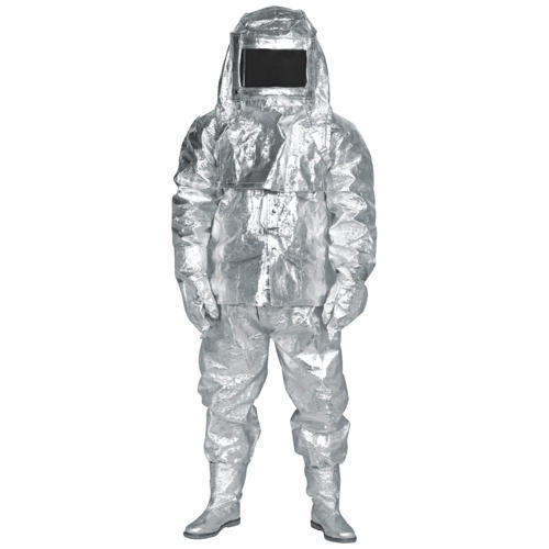 FIRE PROTECTION SUIT - Aluminized Fabric, Size S-XXL, Silver | EN ISO 11612 Certified, Durable Material, Full Coverage, Heat Resistance, NFPA 2112